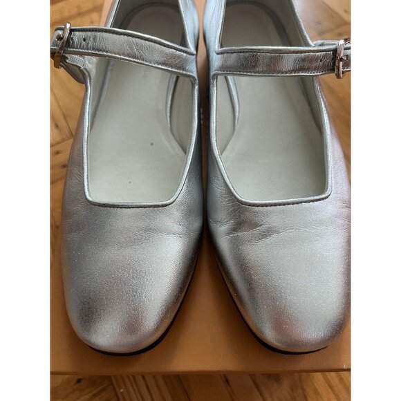 Metallic Leather Mary Jane Flats - Picture 5 of 11